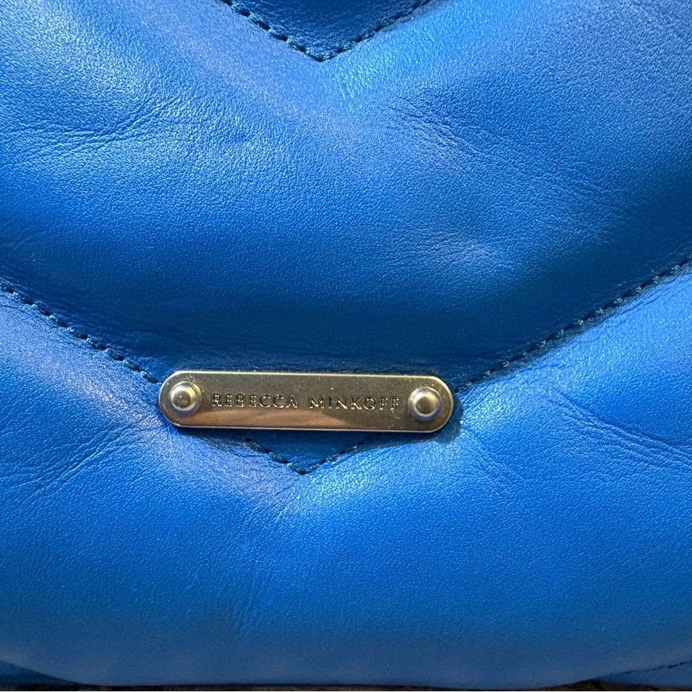 Royal blue leather bag